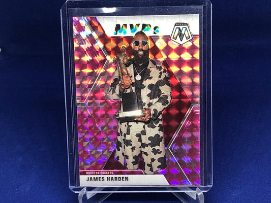 JAMES HARDEN 2019-20 PANINI MOSAIC MVPS PINK CAMO PRIZM # 296