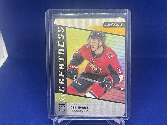JOSH NORRIS 2020-21 UPPER DECK SYNERGY CAST FOR GREATNESS METAL