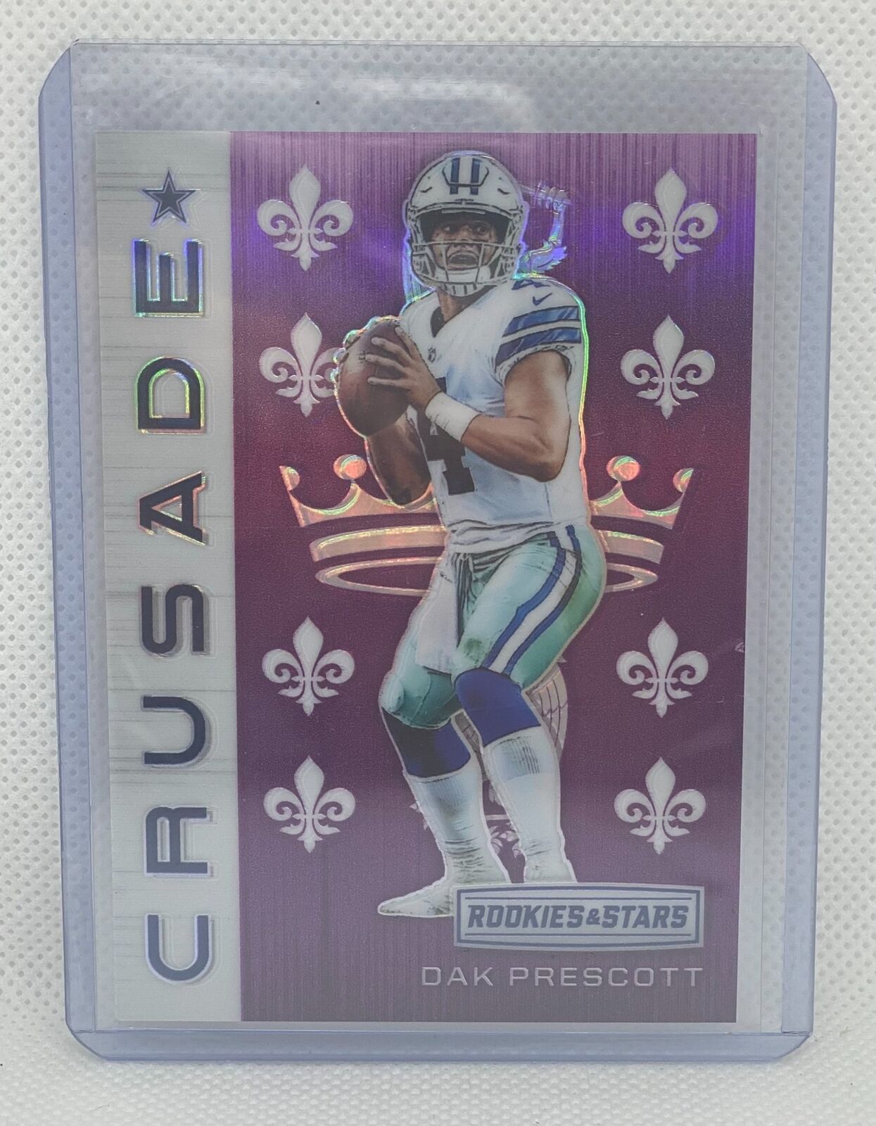 DAK PRESCOTT 2018 PANINI ROOKIE AND STARS CRUSADE PURPLE PRIZM #D 41/65