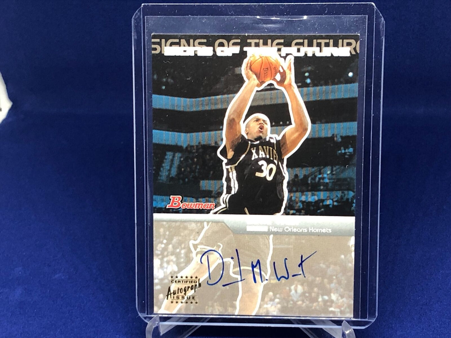 DAVID WEST 2003-04 TOPPS BOWMAN SIGNS OF THE FUTURE ON CARD AUTO RC