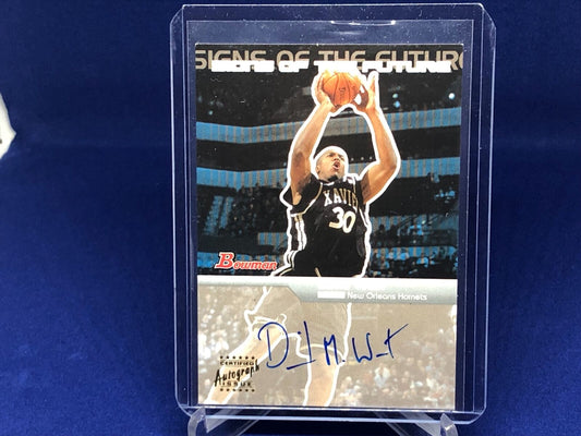 DAVID WEST 2003-04 TOPPS BOWMAN SIGNS OF THE FUTURE ON CARD AUTO RC
