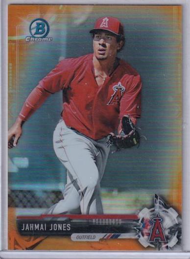 JAHMAI JONES 2017 BOWMAN CHROME PROSPECT ORANGE REFRACTOR #D 15/25