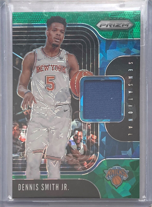 DENNIS SMITH JR. 2019-20 PANINI PRIZM GREEN CRACKED ICE JERSEY #D /56