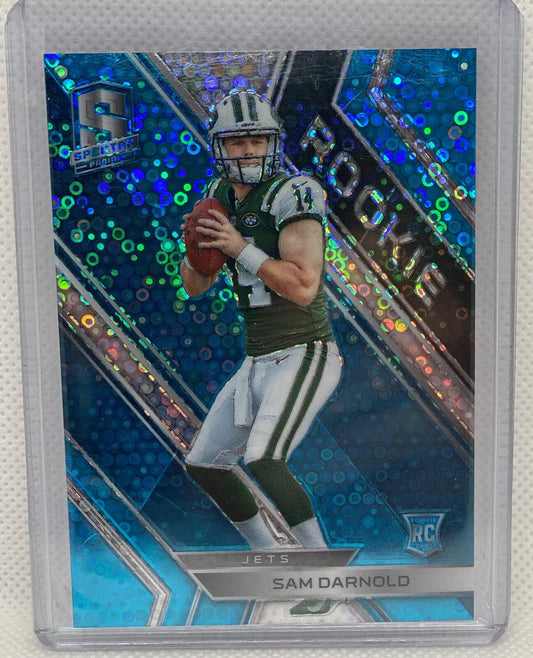 SAM DARNOLD 2018 PANINI SPECTRA NEON BLUE PRIZM ROOKIE RC #D 39/75