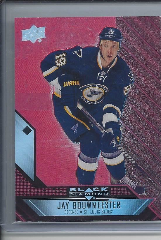 JAY BOUWMEESTER 2014-15 BLACK DIEMAOND RED FOIL SINGLE DIAMOND PARALLEL #D 29/50
