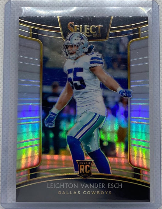 LEIGHTON VANDER ESCH 2018 PANINI SELECT SILVER PRIZM ROOKIE RC #92