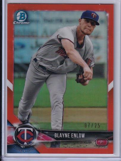 BLAYNE ENLOW 2018 BOWMAN CHROME PROSPECT ORANGE REFRACTOR #D 07/25