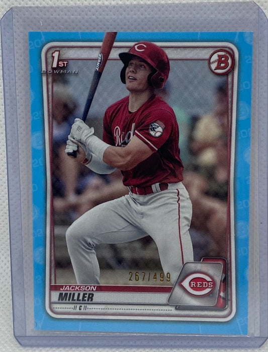 JACKSON MILLER 2020 TOPPS 1ST BOWMAN PROSPECT SKY BLUE #D 267/499