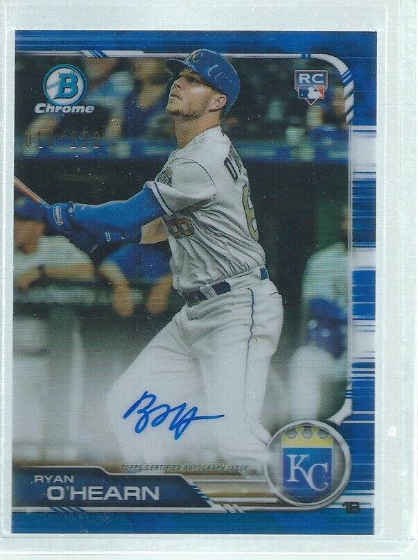 RYAN O'HEARN 2019 BOWMAN CHROME ON CARD AUTO BLUE REFRACTOR ROOKIE RC #D 10/150