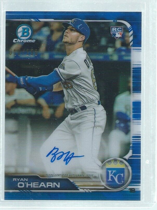 RYAN O'HEARN 2019 BOWMAN CHROME ON CARD AUTO BLUE REFRACTOR ROOKIE RC #D 10/150