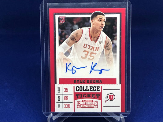 KYLE KUZMA 2017-18 PANINI CONTENDERS DRAFT PICKS AUTO RC # 108