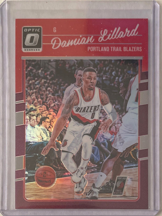 DAMIAN LILLARD 2016-17 PANINI DONRUSS OPTIC PURPLE HOLO PRIZM #131