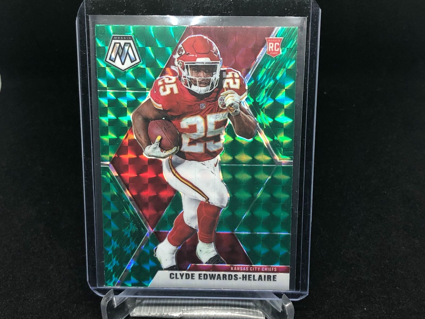 CLYDE EDWARDS HELAIRE 2020 PANINI MOSAIC GREEN PRIZM RC # 212