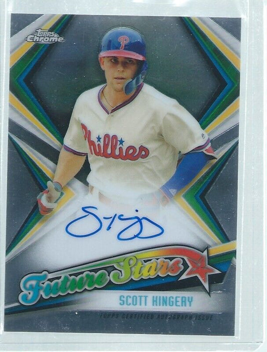 SCOTT KINGERY 2019 TOPPS CHROME FUTURE STARS ON CARD AUTO ROOKIE RC #D 3/99