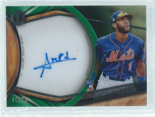 AMED ROSARIO 2018 TOPPS TRIBUTE ON CARD AUTO GREEN ROOKIE RC #D 44/99