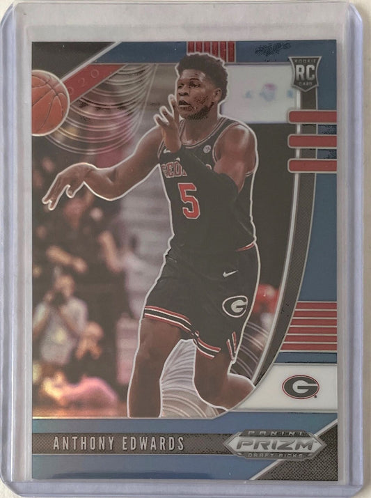 ANTHONY EDWARDS 2020-21 PANINI PRIZM DRAFT PICKS BLUE PRIZM ROOKIE RC #D /199