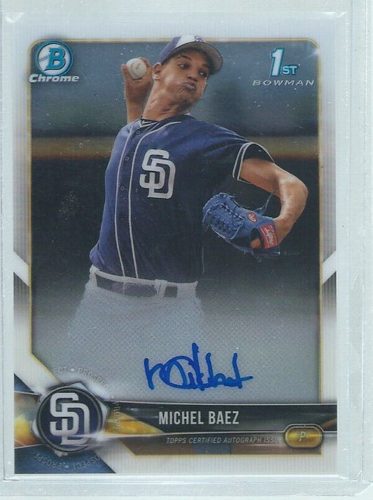 MICHEL BAEZ 2018 BOWMAN 1ST CHROME ON CARD AUTO PROSPECT