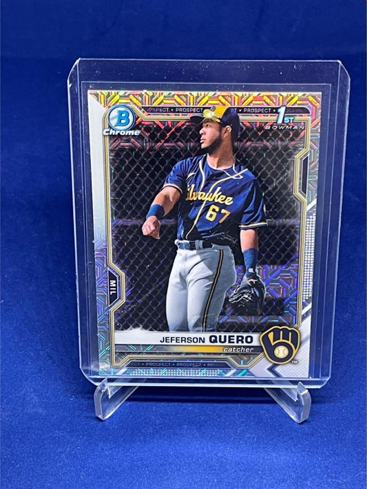 JEFFERSON QUERO 2021 TOPPS BOWMAN CHROME 1ST BOWMAN MEGA BOX REFRACTOR # 181