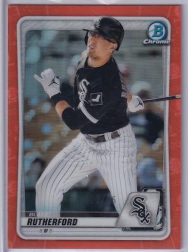BLAKE RUTHERFORD 2020 BOWMAN CHROME PROSPECT ORANGE REFRACTOR #D 02/25