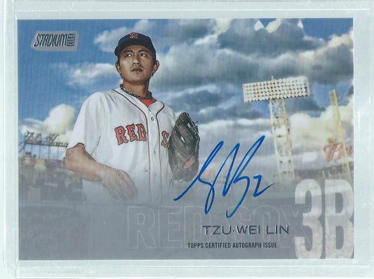 TZU-WEI LIN 2018 TOPPS STADIUM CLUB ON CARD AUTO ROOKIE RC