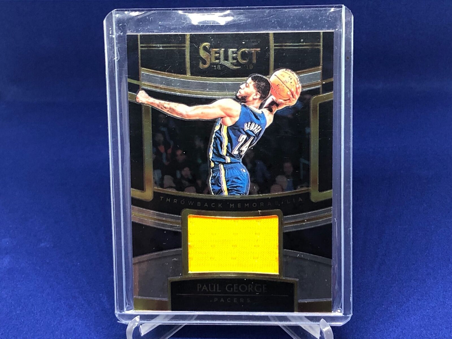 PAUL GEORGE 2018-19 PANINI SELECT THROWBACK GAME WORN JERSEY RELIC