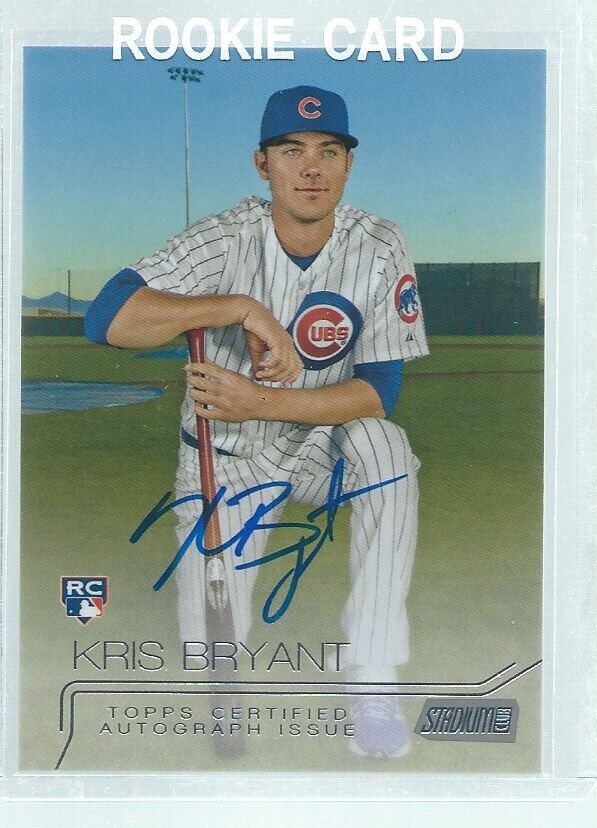 KRIS BRYANT 2015 TOPPS STADIUM CLUB ON CARD AUTO ROOKIE RC SSP RARE