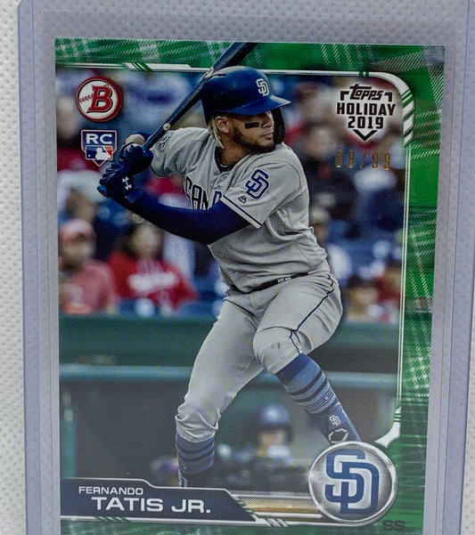 FERNANDO TATIS JR. 2019 TOPPS BOWMAN GREEN HOLIDAY 2019 RC #D 8/99
