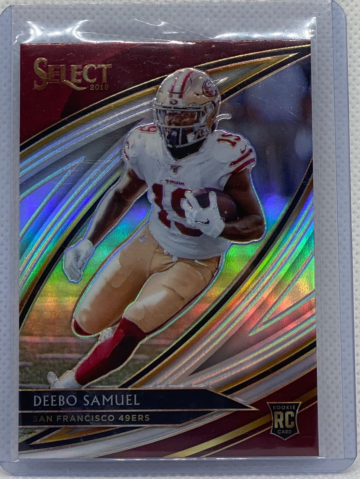 DEEBO SAMUEL 2019 PANINI SELECT SILVER FIELD LEVEL PRIZM ROOKIE RC #257
