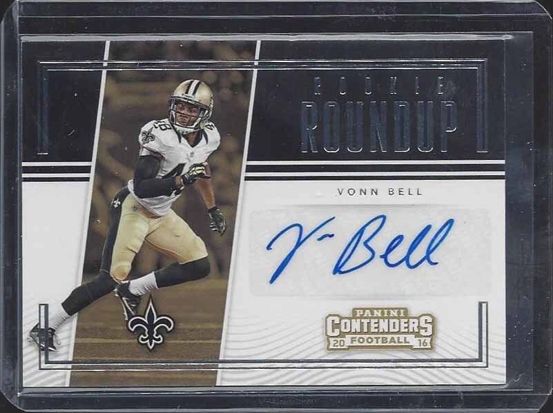 VONN BELL 2016 PANINI CONTENDERS SAINTS ROOKIE ROUNDUP AUTO RC #46