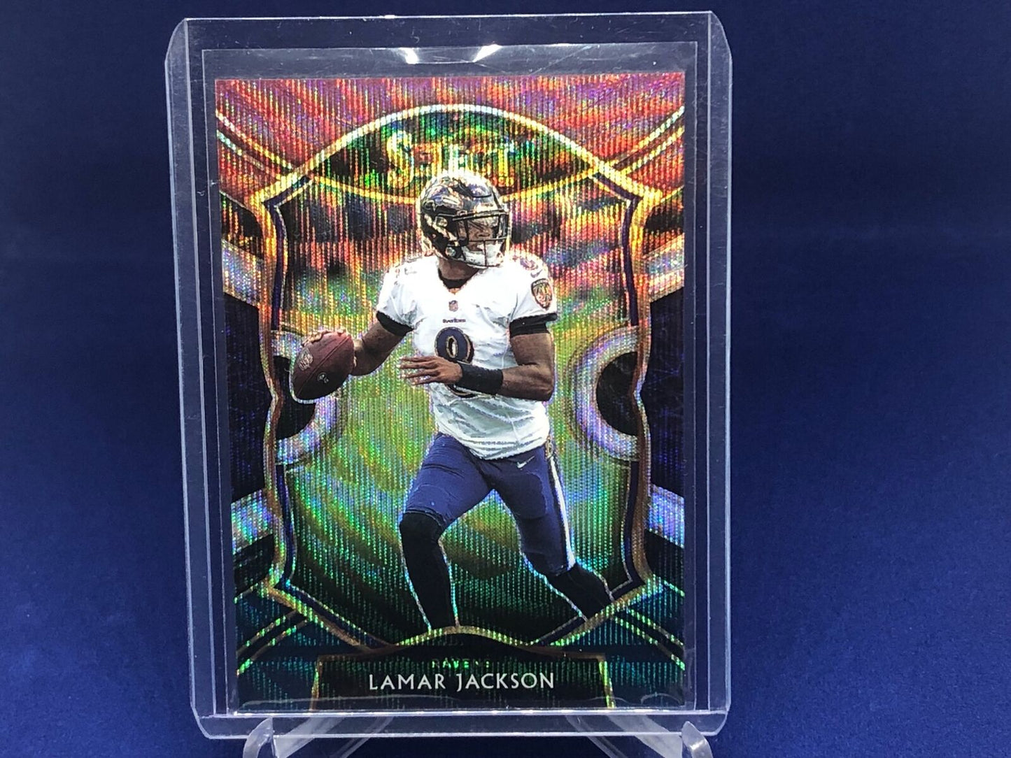 LAMAR JACKSON 2020 PANINI SELECT CONCOURSE RED WHITE BLUE PRIZM #D 161/199