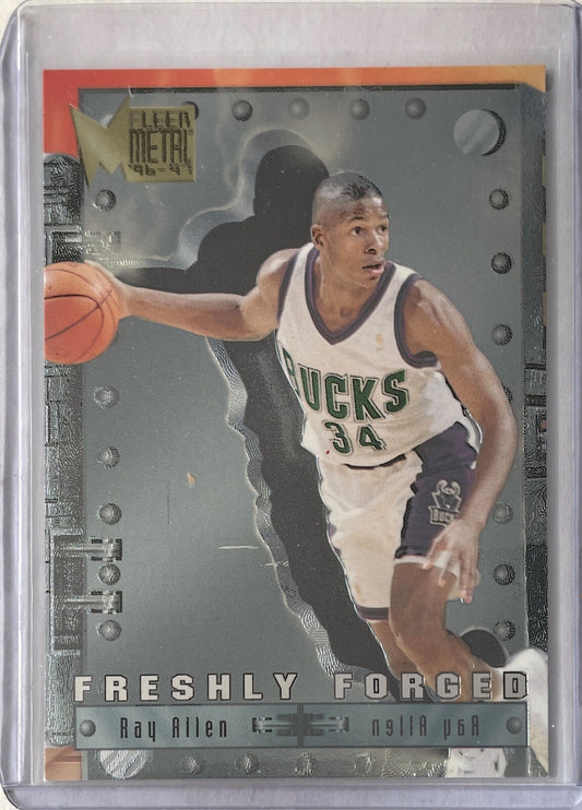 RAY ALLEN 1996-97 FLEER METAL FRESHLY FORGED ROOKIE RC #2