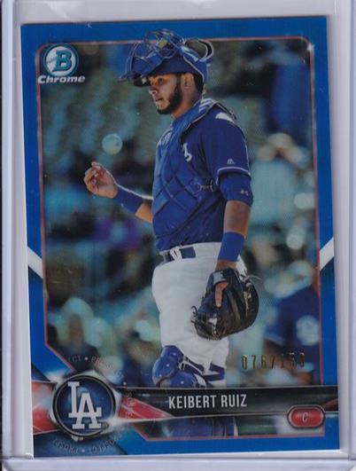 KEIBERT RUIZ 2018 BOWMAN CHROME PROSPECT BLUE REFRACTOR #D 076/150
