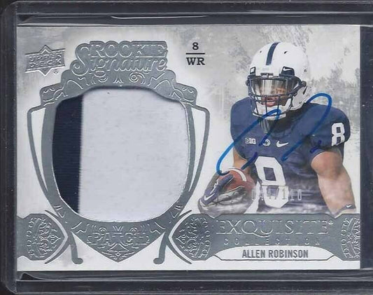 ALLEN ROBINSON 2014 UD EXQUISITE RPA ROOKIE 2CLR PATCH ON CARD AUTO RC #D 44/110