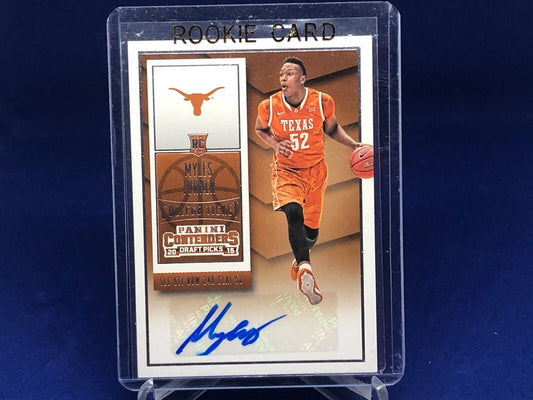 MYLES TURNER 2015-16 PANINI CONTENDERS DRAFT PICKS COLLEGE TICKET AUTO RC # 131