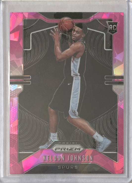 KELDON JOHNSON 2019-20 PANINI PRIZM PINK CRACKED ICE PRIZM ROOKIE RC #273