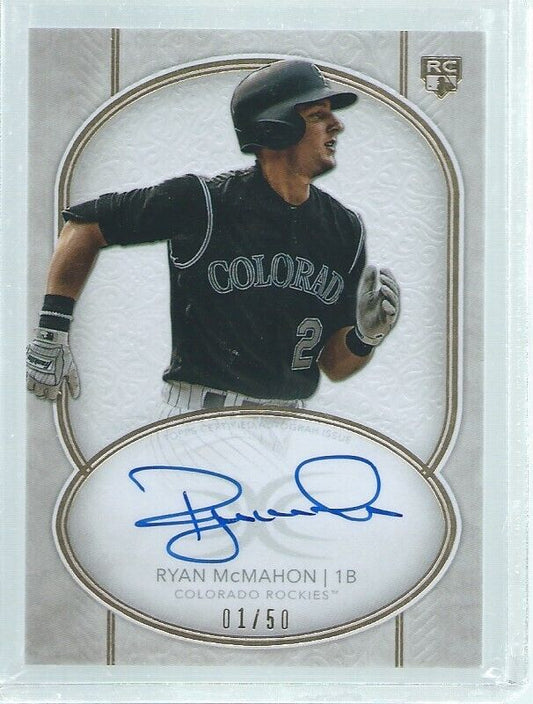 RYAN MCMAHON 2018 TOPPS DEFINITIVE ON CARD AUTO ROOKIE RC #D 1/50
