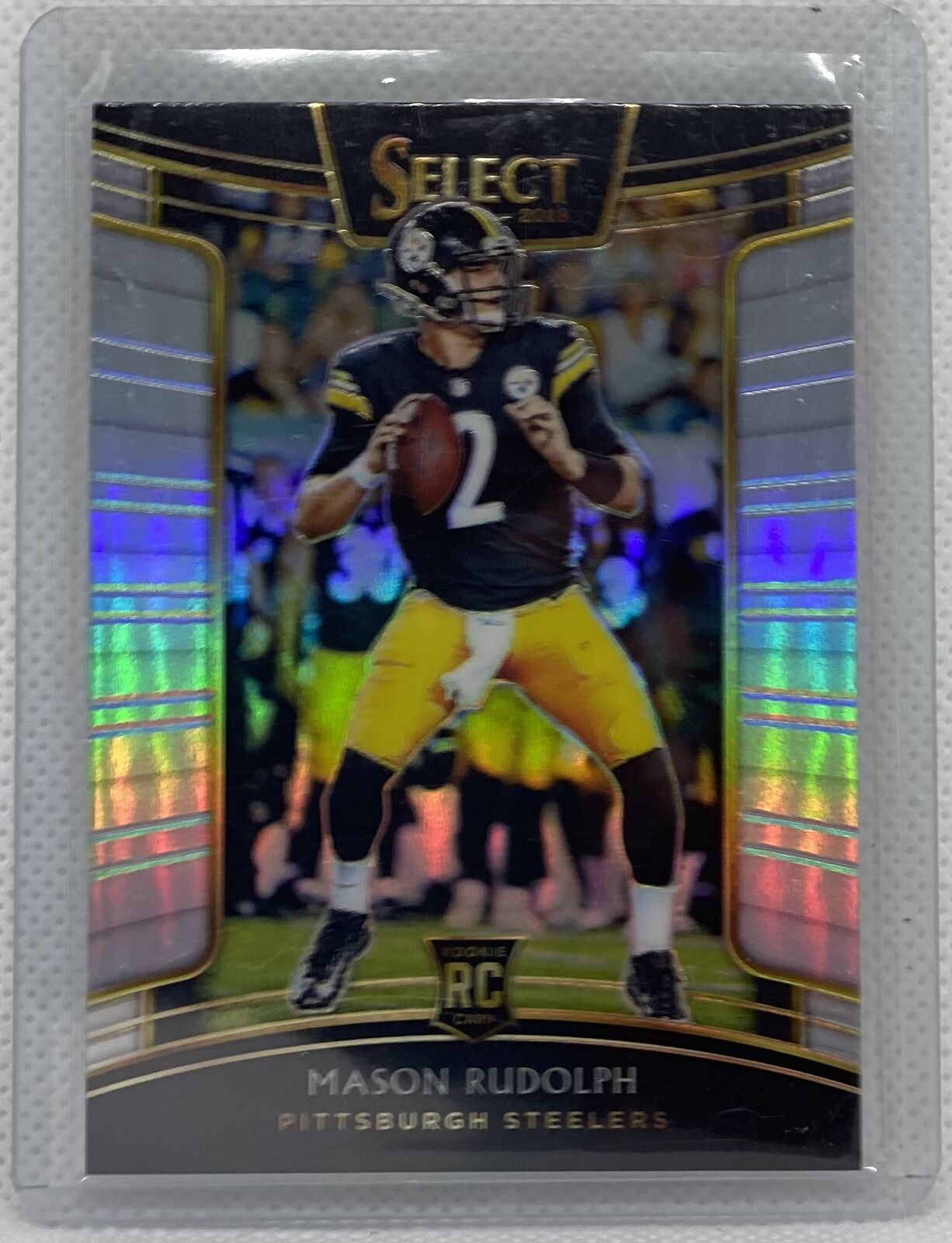 MASON RUDOLPH 2018 PANINI SELECT SILVER PRIZM ROOKIE RC #12