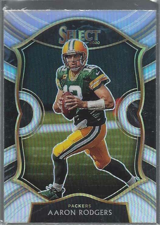 AARON RODGERS 2020 PANINI SELECT CONCOURSE LEVEL SILVER PRIZM #12