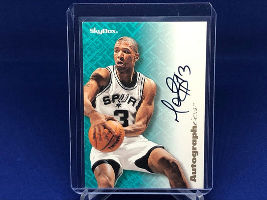 MONTY WILLIAMS 1995-96 SKYBOX AUTOGRAPHICS ON CARD AUTO