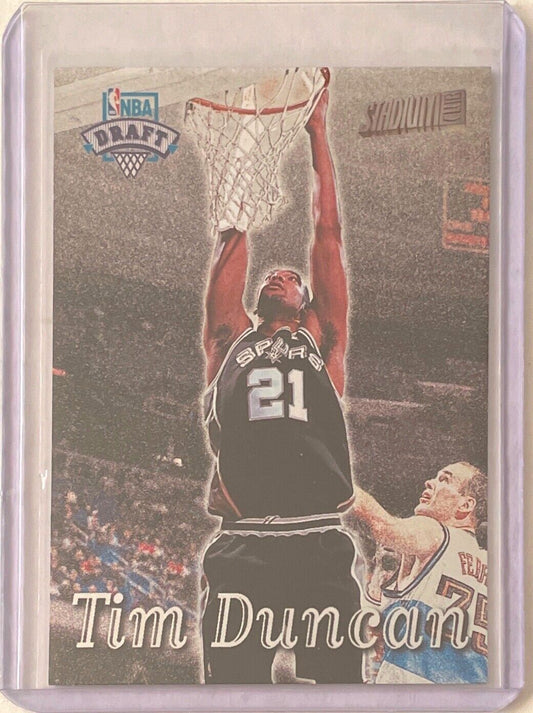 TIM DUNCAN 1997-98 TOPPS STADIUM CLUB NBA DRAFT ROOKIE RC #201