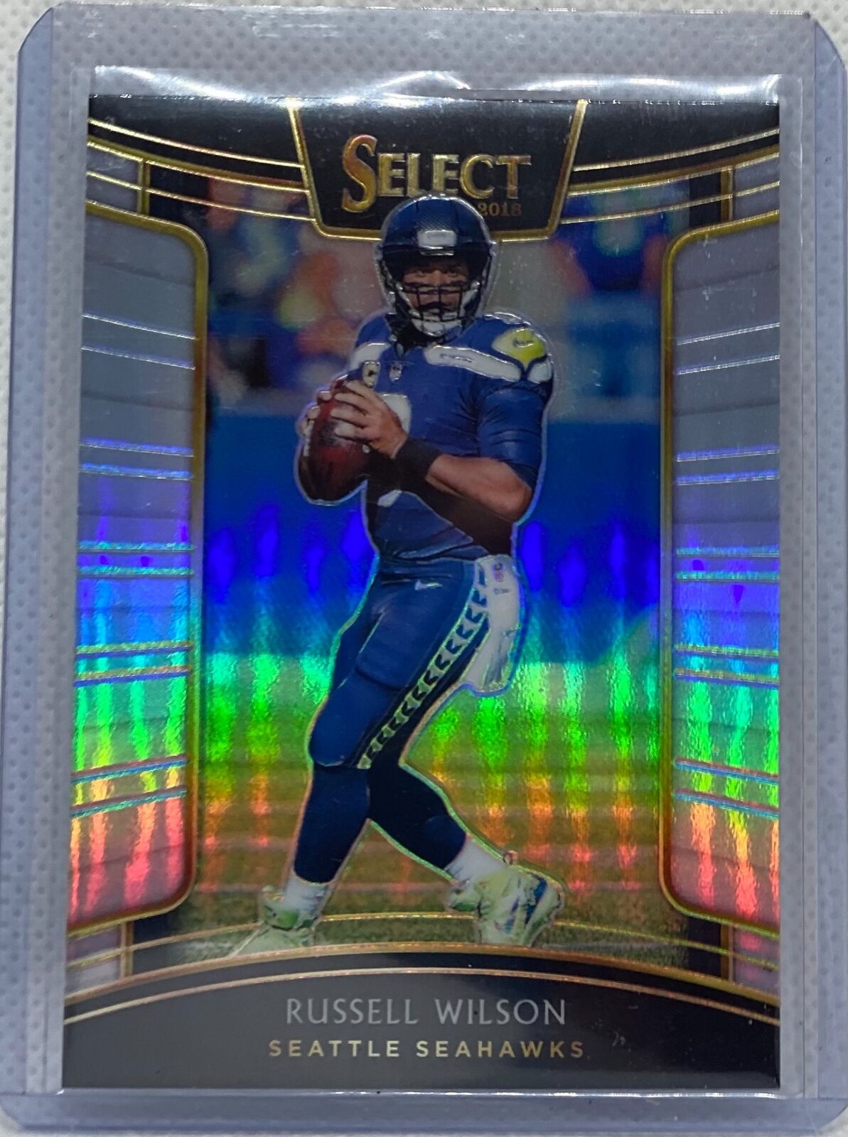 RUSSELL WILSON 2018 PANINI SELECT SILVER PRIZM  #46