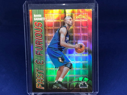 KEVIN GARNETT 2002-03 TOPPS CHROME FAST & FURIOUS REFRACTOR