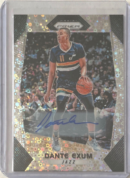 DANTE EXUM 2017-18 PANINI PRIZM SILVER DISCO FAST BREAK AUTO PRIZM #112