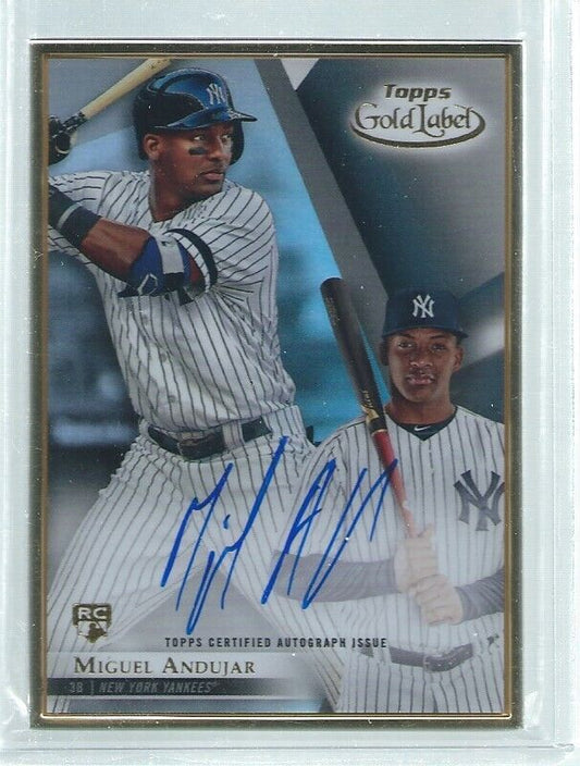 MIGUEL ANDUJAR 2018 TOPPS GOLD LABEL ON CARD AUTO ROOKIE RC