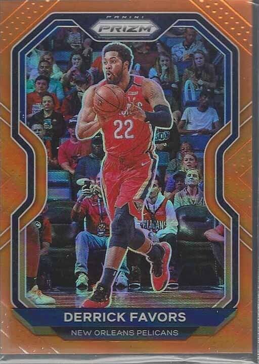 DERRICK FAVORS 2020-21 PANINI PRIZM ORANGE PRIZMS #D 14/49