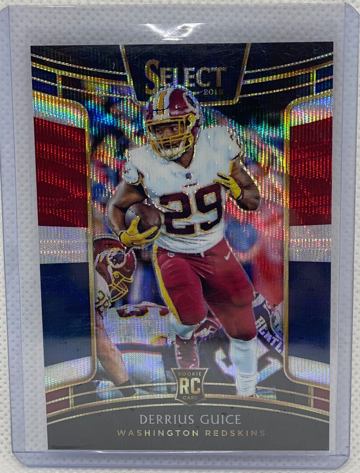 DERRIUS GUICE 2018 PANINI SELECT TRI-COLOR PRIZM ROOKIE RC #D 103/199