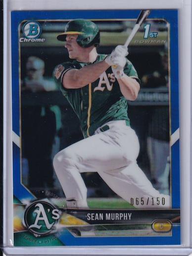 SEAN MURPHY 2018 BOWMAN CHROME BLUE REFRACTOR 1ST PROSPECT #D 065/150