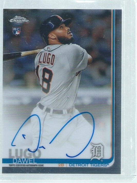 DAWEL LUGO 2019 TOPPS CHROME ON CARD AUTO ROOKIE RC