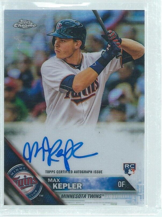 MAX KEPLER 2016 TOPPS CHROME ON CARD AUTO REFRACTOR ROOKIE RC #D 85/499