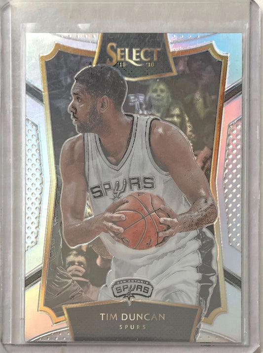 TIM DUNCAN 2015-16 PANINI SELECT SILVER PRIZM #30